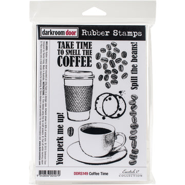 Darkroom Door Cling Stamps 7"X5" - Coffee Time