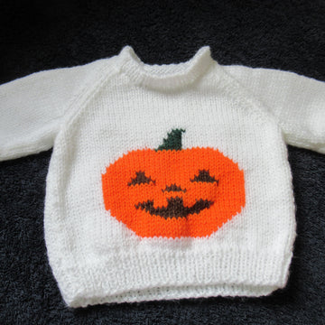 Baby Halloween Pumpkin Motif Jumper