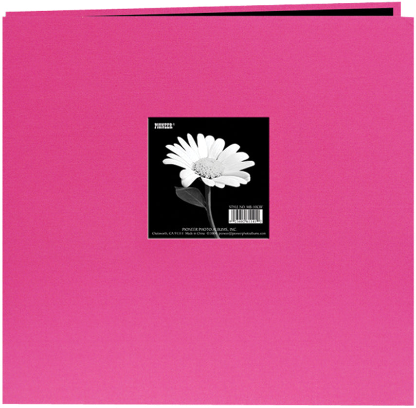 Pioneer Book Cloth Cover Post Bound Album 12"X12" - Bright Pink