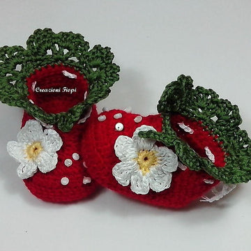 Strawberry baby shoes