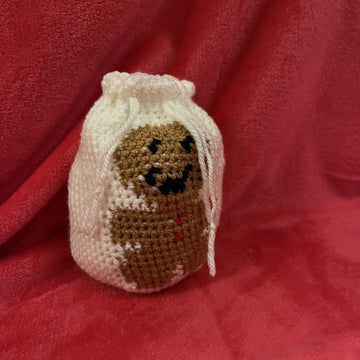 Gingerbread man Christmas gift bag