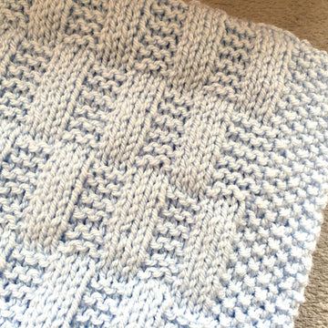 Rectangles Baby Blanket Knitting Pattern