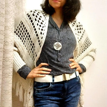 Mexicana Shawl With Sleeves