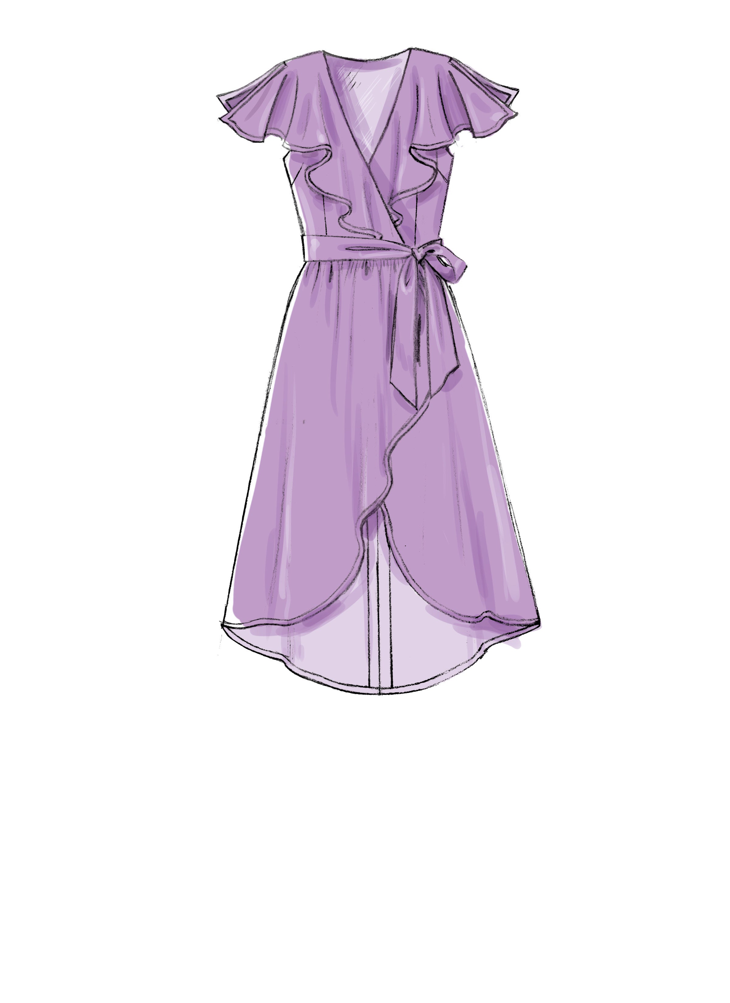 McCall's Misses' Wrap Dresses and Belt M7801 - Sewing Pattern