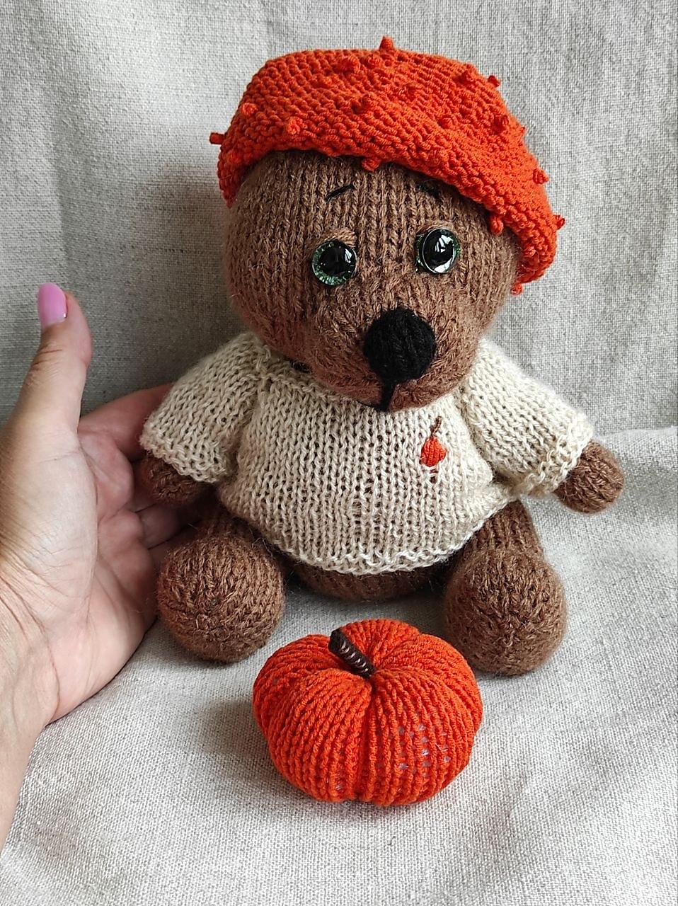 Teddy bear — Pumpkin and Mushroom