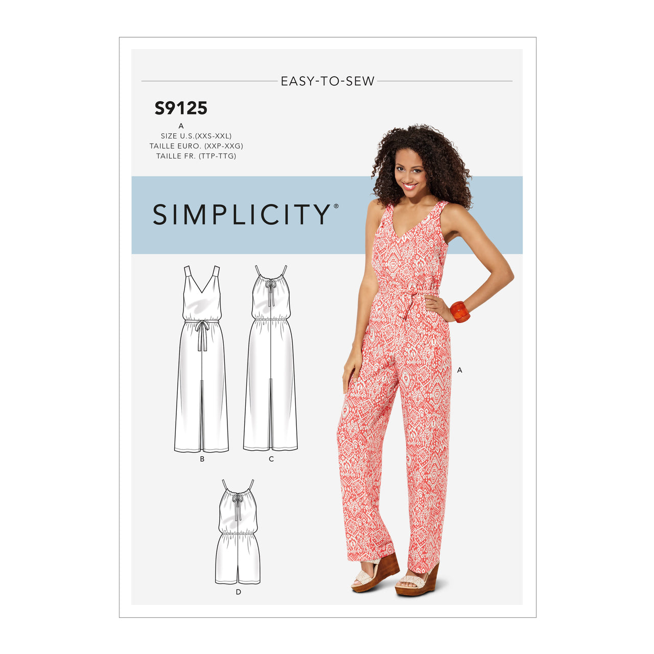Simplicity Misses' Dresses & Jumpsuits S9125 - Paper Pattern, Size A (XXS-XS-S-M-L-XL-XXL)