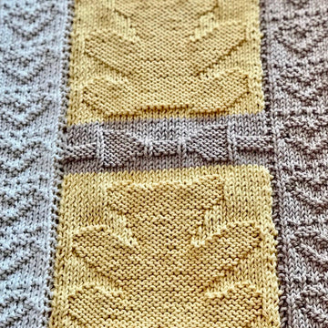 Bears and Bows Baby Blanket (Afghan) in Cotton Aran