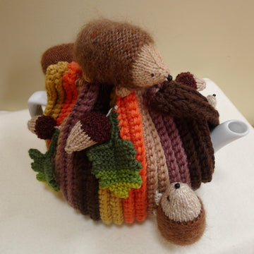 Hedgehogs and Acorns Tea Cosy