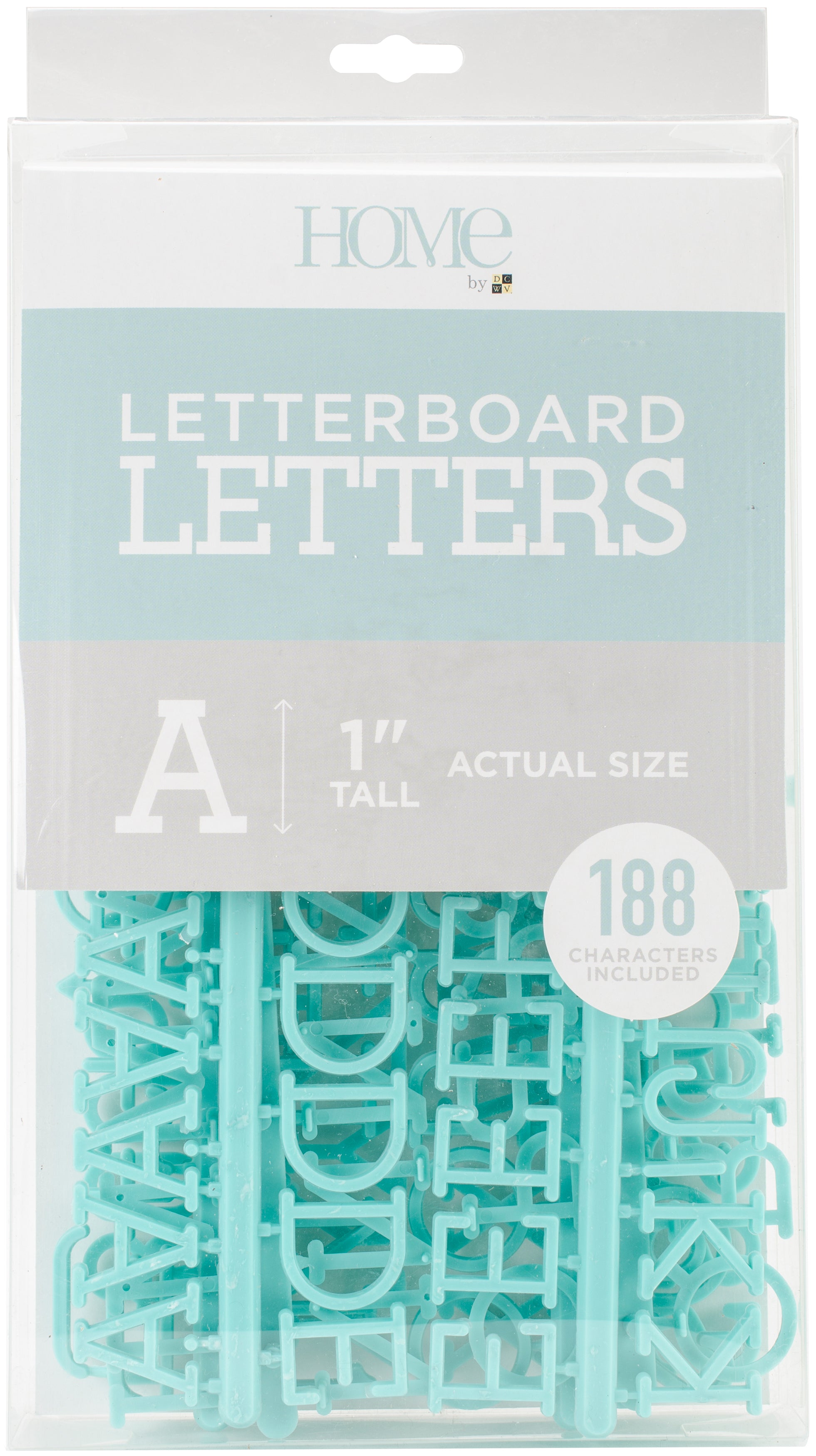 American Crafts DCWV Letterboard Letters & Characters 1" 188/Pkg - Teal
