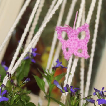Plant Pot Hanger with Butterfly Trim