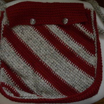 Diagonal Stripes Messenger Bag