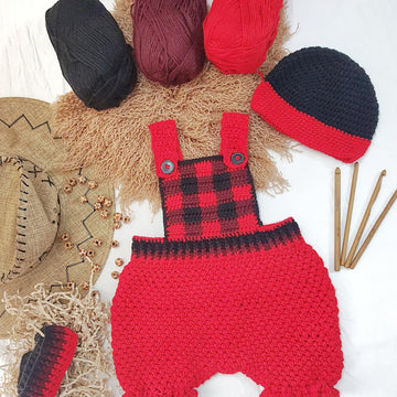 Berry gingham romper