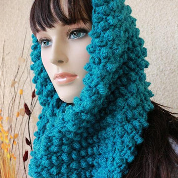 Chunky Crochet Boucle Cowl Scarf