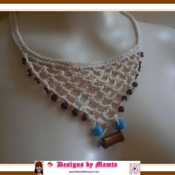 Crochet Necklace Pattern Beaded Lace Jewelry