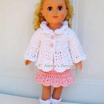 Pink and White Doll Set