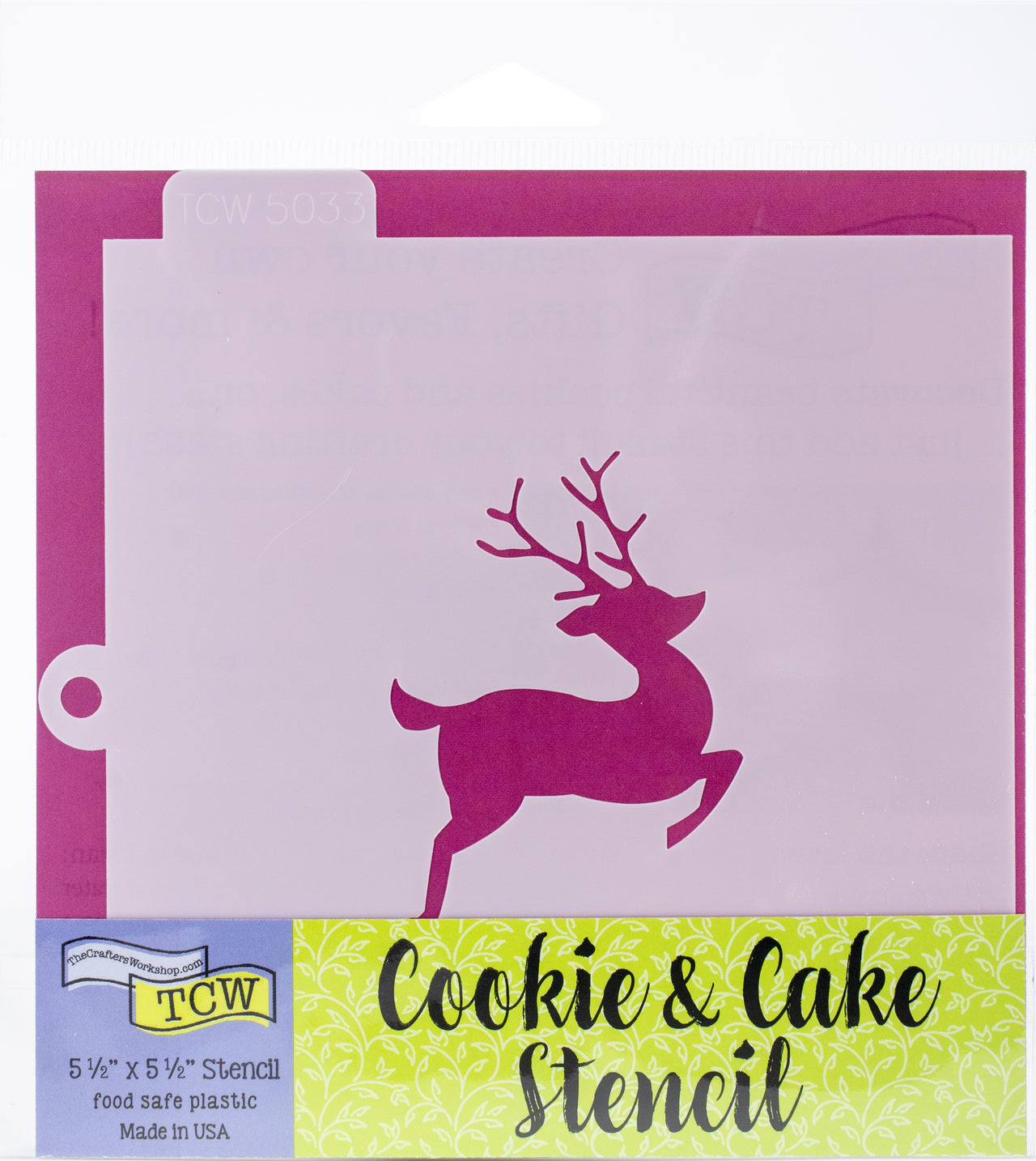The Crafter's Workshop Crafter's Workshop Cookie & Cake Stencils 5.5"X5.5" - Reindeer