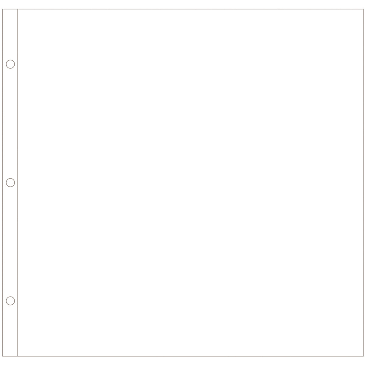 American Crafts Project Life Page Protectors 12"X12" 60/Pkg - 040146