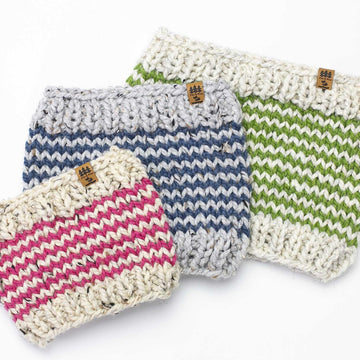 Pinstripe Cowl Scarf Toddler Children Women Chunky Stripes