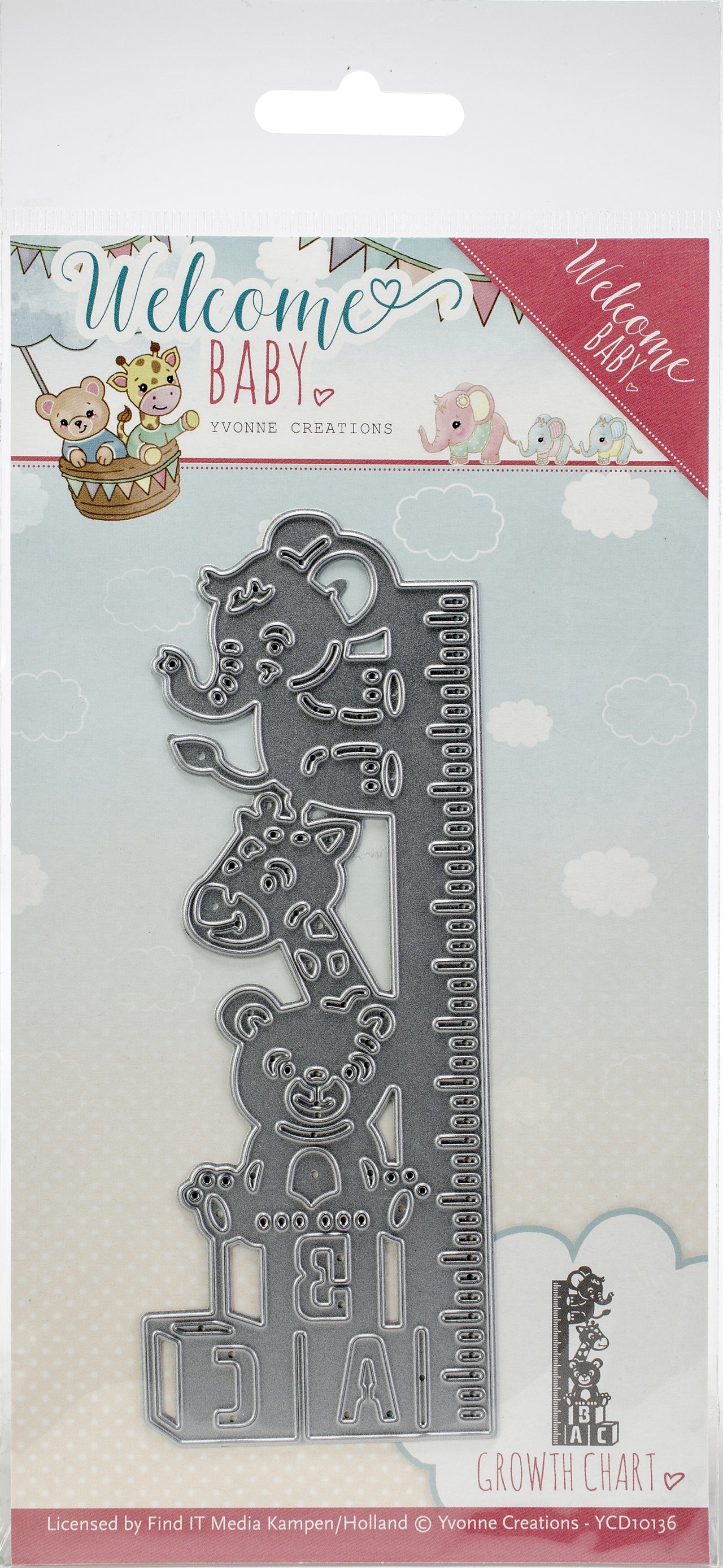 Find It Trading Yvonne Creations Die - Growth Chart, Welcome Baby