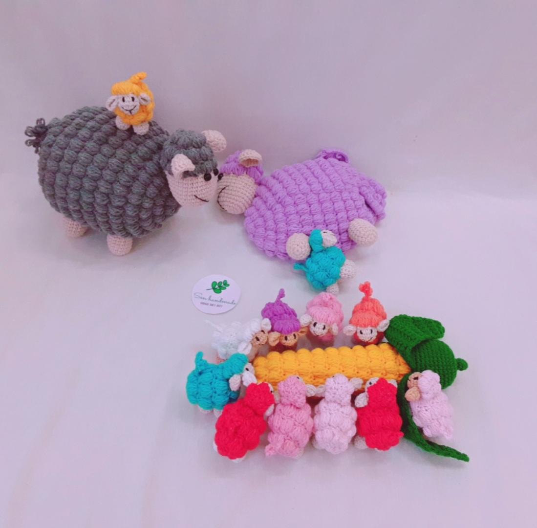Sheep family-Crochet pattern- PDF file- English