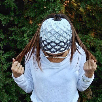 Ombré Diamond Stitch Hat