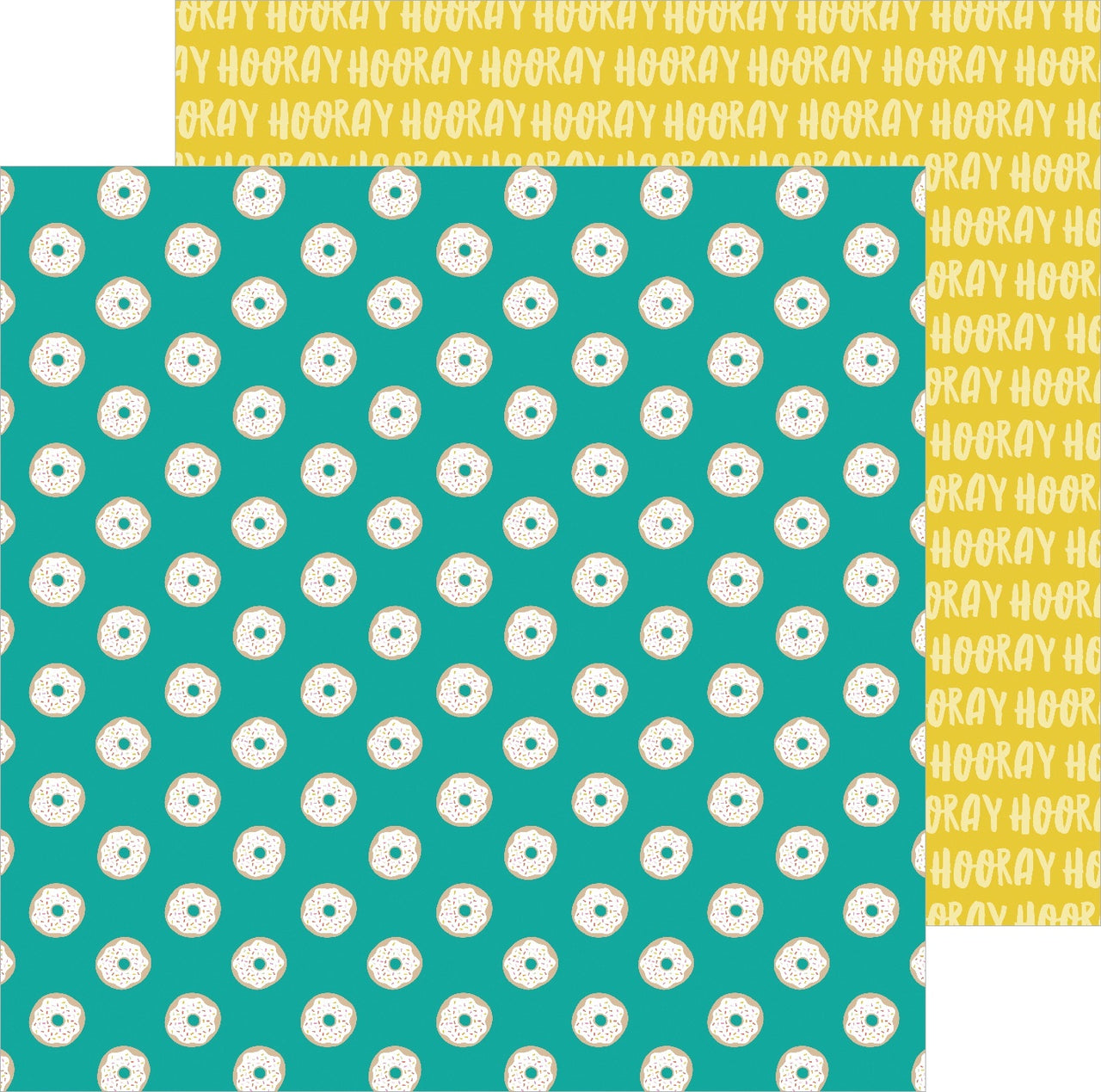 American Crafts Jen Hadfield Hey, Hello Double-Sided Cardstock 12"X12" 25/Pkg - Donuts