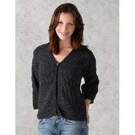 309 Watered Steel Cardigan - Knitting Pattern for Women in Valley Yarns Williamstown
