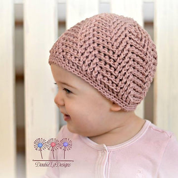 Spiral Herringbone Beanie
