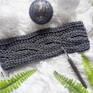 Cables knit-look headband