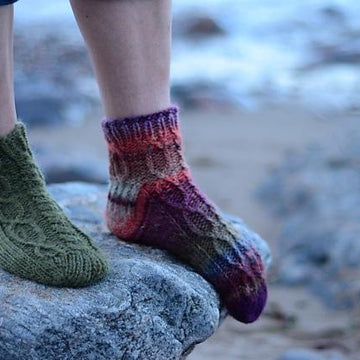 Cosy Cabled Toe-Up Socks