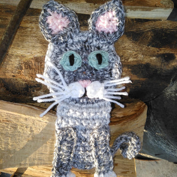 Gray cat applique