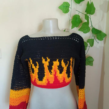 Flames Crochet Top Pattern