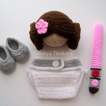Princess Leia Baby Hat and Diaper Cover