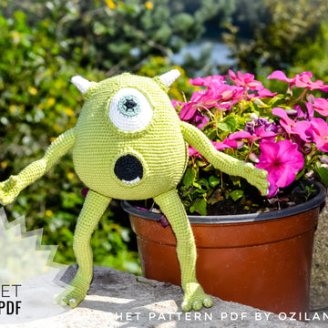 Crochet Pattern Amigurumi MIke the monster toy