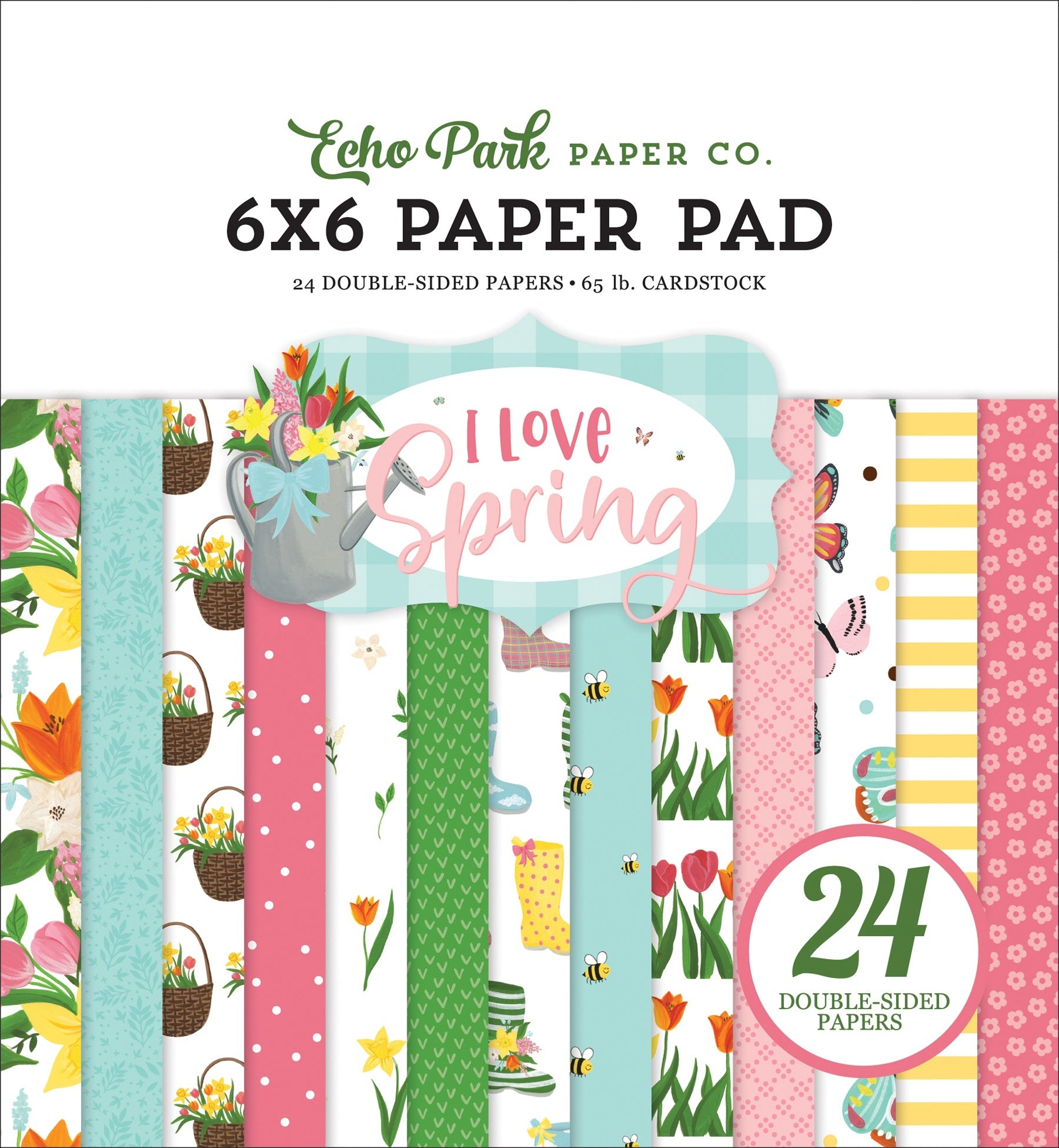 Echo Park Paper Echo Park Double-Sided Paper Pad 6"X6" 24/Pkg - I Love Spring