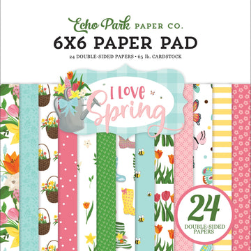 Echo Park Paper Echo Park Double-Sided Paper Pad 6"X6" 24/Pkg - I Love Spring