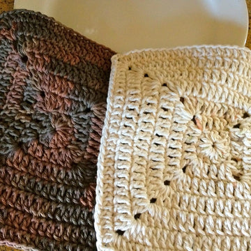 Sunset square dishcloth