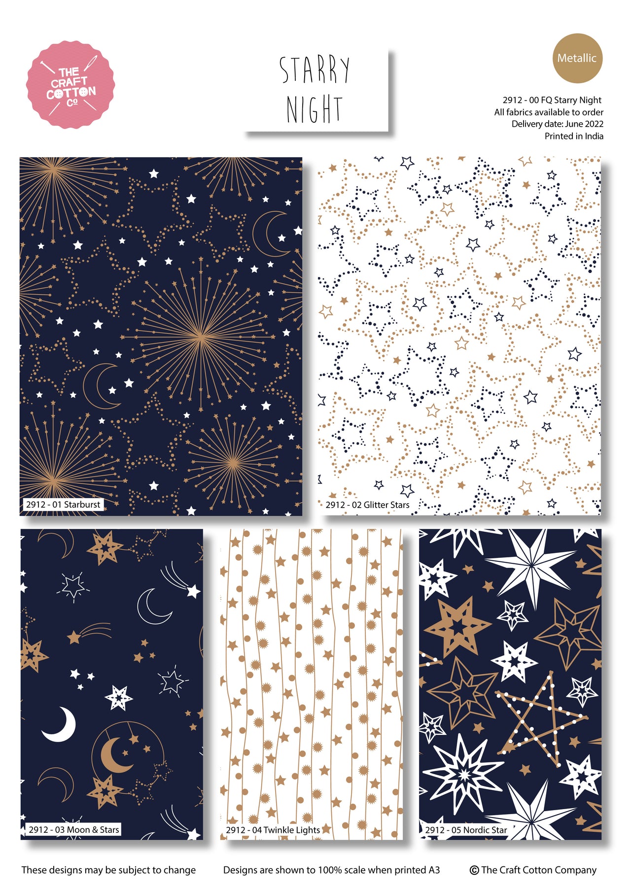 Craft Cotton Company Starry Nights Fat Quarter Bundle