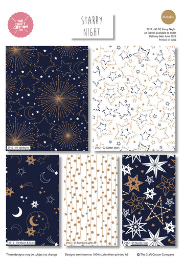 Craft Cotton Company Starry Nights Fat Quarter Bundle
