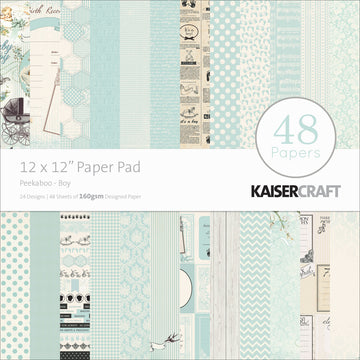 Kaisercraft Paper Pad 12"X12" 48/Pkg - Peekaboo Boy