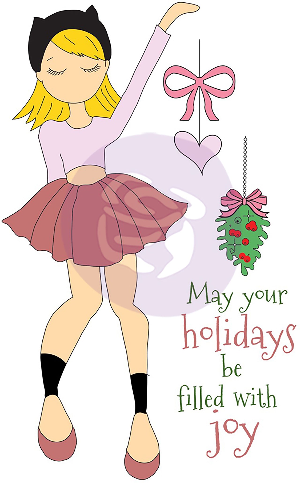 Prima Marketing Julie Nutting Mixed Media Cling Rubber Stamp - Joy