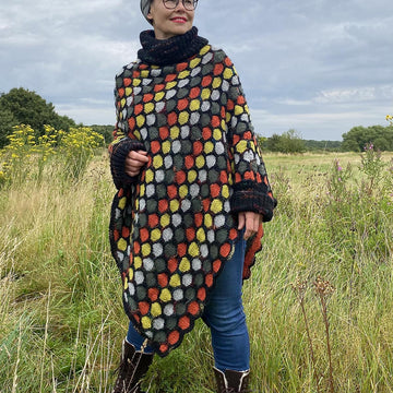 Oversized Honeycomb Poncho