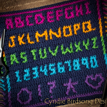 Overlay Mosaic Crochet Square - Basic Alphabet