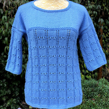 All Squared! Eyelet Sweater