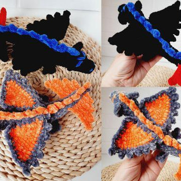 Crochet Pattern dragon, Amigurumi pattern dragon, dinosaur, dino, Dinegurumi, dragon plush pattern, baby dragon, Crochet Triceratops pattern