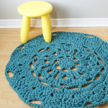 Super Chunky Doily Rug / Blanket 8 Styles (30"-66" diameter)