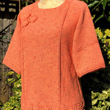 Summer Top with Crochet Flowers