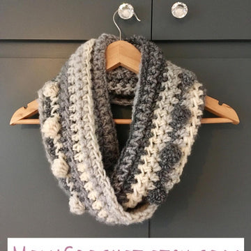 Modern bobble infinity scarf