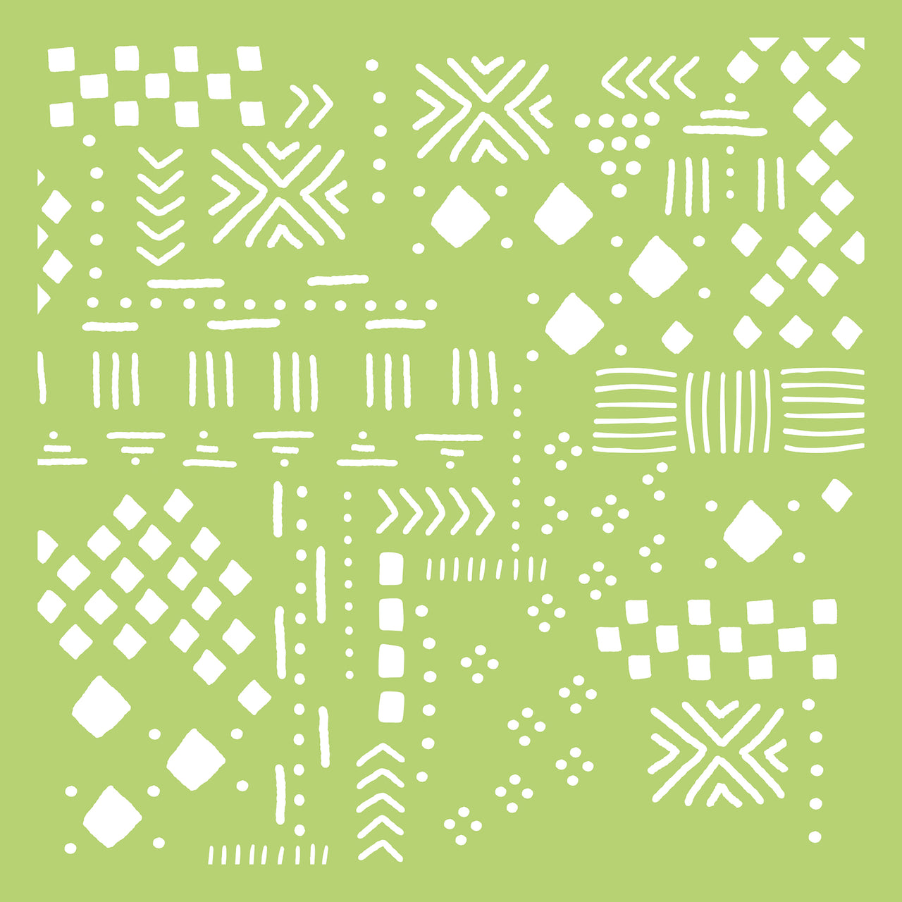 Kaisercraft Designer Template 6"X6" - Tribal Collage