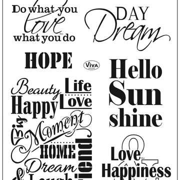 Viva Decor Clear Stamp Set 14cmX18cm - Quotes